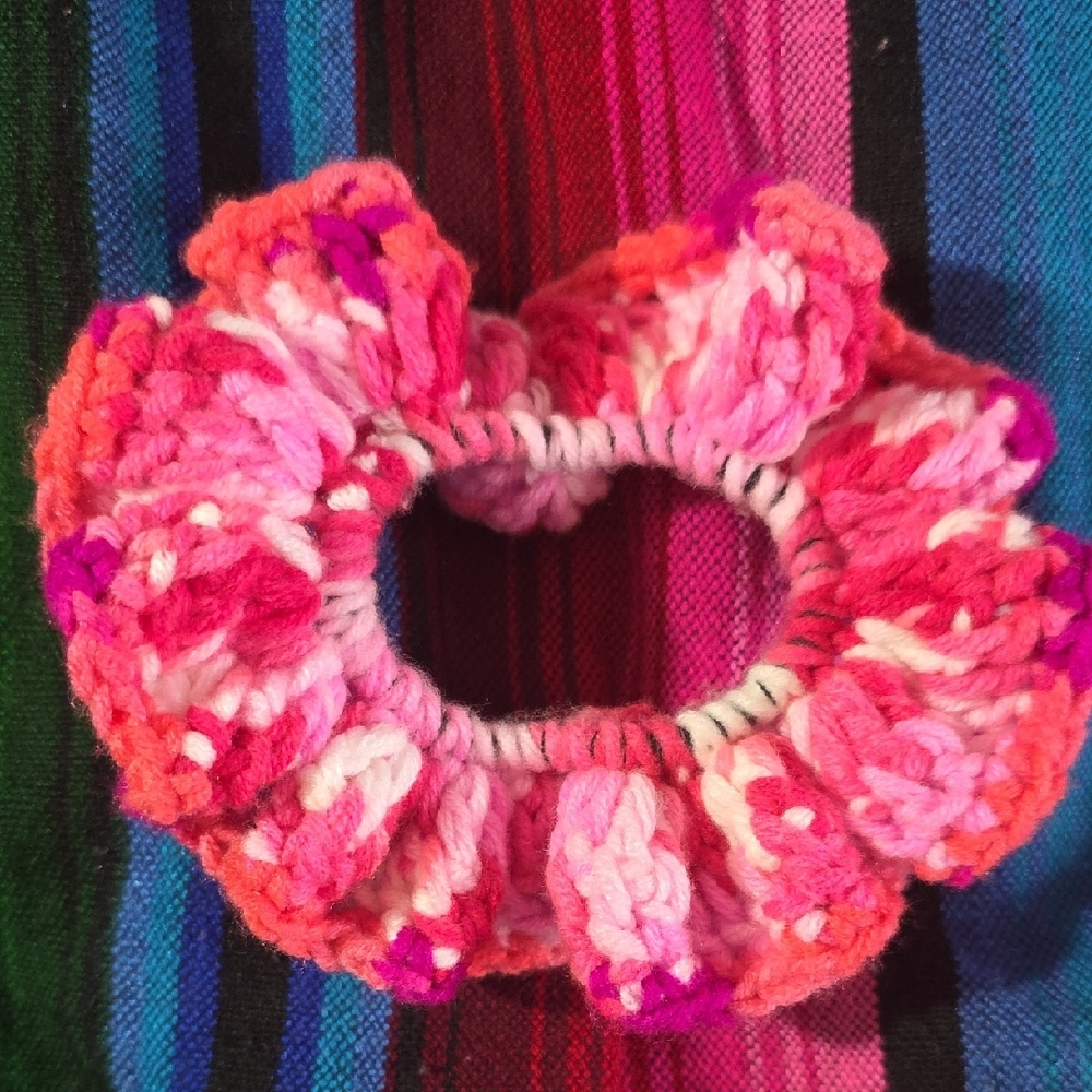 Colorful Knitted Hair Scrunchie